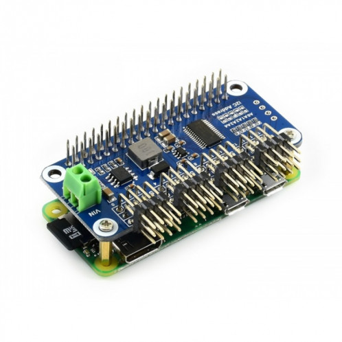 Chapeau de pilote Servo I2C de Waveeshare à 16 canaux 12 canaux B pour PI de framboise SW0191302-05