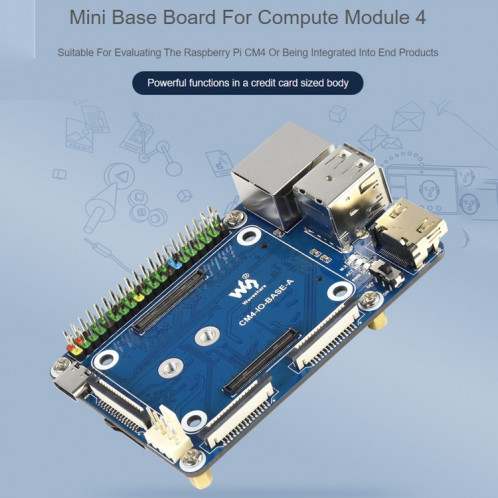 Waveeshare Mini Base de base A pour le module de calcul de Raspberry Pi 4 SW0193419-09