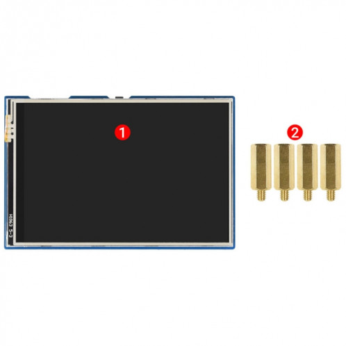 WAVESHARE 3.5 pouces 65K Couleurs 480 x 320 Module d'affichage tactile pour Raspberry Pi Pico, interface SPI SW019411-09