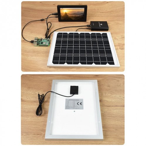 Efficacité de conversion élevée de Waveeshare Panneau solaire 18V 10W SW0213464-08