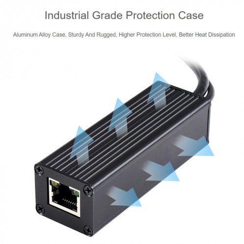 Étui en métal Waveeshare Gigabit Poe Splitter, 5V 2.5A Type-C Out SW0216565-07