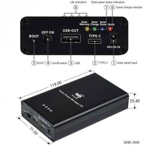 Waveeshare Solar Power Manager (C) SW0219309-08