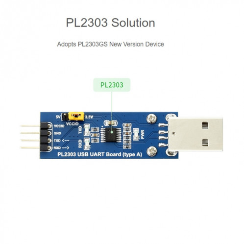 Waveshare PL2303 USB au module de communication UART (TTL) V2 SW02221370-05