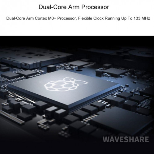 WAVESHARE RP2040-LCD-0,96 Coot MCU de type PICO Basé sur Raspberry Pi MCU RP2040, avec pinhheader SW0225499-07