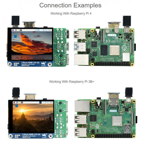 WAVESHARE 2.8 pouces 480x640 HDMI IPS écran LCD (H) Écran complètement laminé SW02271915-07