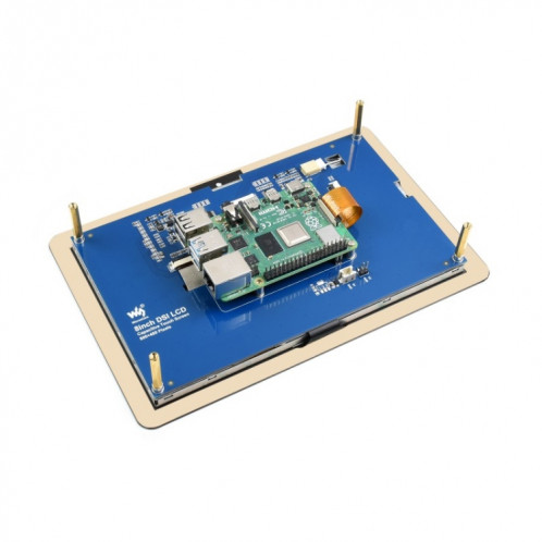 Waveshare 8 pouces 800 x 480 Affichage tactile capacitif pour interface Raspberry Pi, interface DSI SW02291525-07