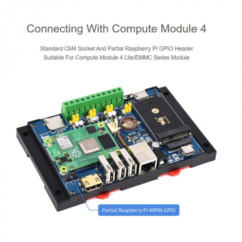 Module d'extension sans fil de Waveshare Industriel Industrial pour Raspberry Pi CM4 (Plug UE) SW34EU892-08