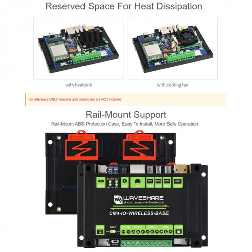 Module d'extension sans fil de Waveshare Industriel Industrial pour Raspberry Pi CM4 (Plug UE) SW34EU892-08