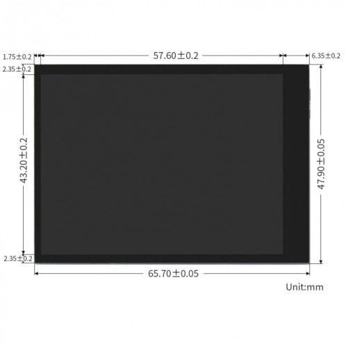 Waveshare 2,8 pouces Expansion tactile Affichage entièrement stratifié pour Raspberry Pi CM4 SW0239448-07