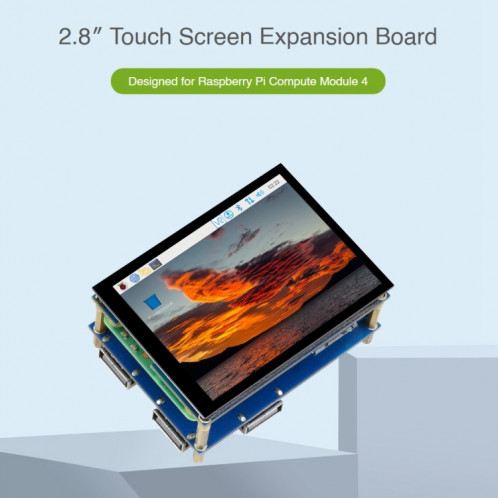 Waveshare 2,8 pouces Expansion tactile Affichage entièrement stratifié pour Raspberry Pi CM4 SW0239448-07