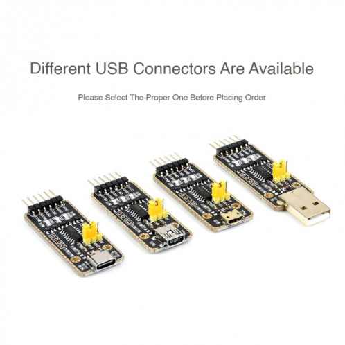 Waveshare micro USB vers UART Connecteurs de module de transmission de taux de bande élevé SW02421672-06