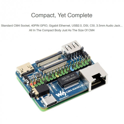 Waveshare Nano Base Board B pour Raspberry Pi CM4 SW02561831-05