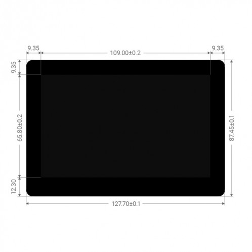 Waveshare 5 pouces 800 x 480 Affichage tactile IPS capacitif pour Raspberry Pi, interface DSI SH02671093-07