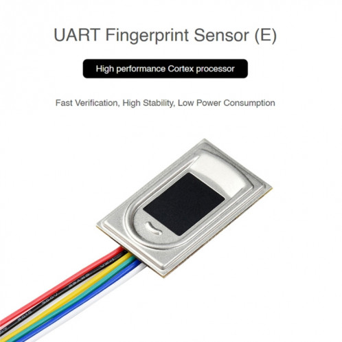 Waveshare uart rectangle en forme de rectangle tout-en-un capteur d'empreinte digitale (e), processeur de cortex SW02681554-07