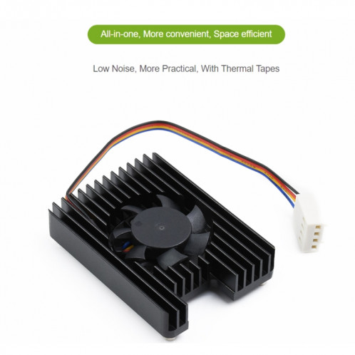 Ventilateur de refroidissement Waveshare dédié tout-en-un 3007 pour Raspberry Pi CM4, vitesse réglable, avec bandes thermiques SW027562-07