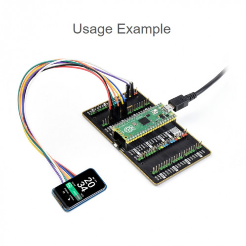 Module d'affichage LCD WAVESHARE 1,47 pouces, coins arrondis, résolution 172 x 320, interface SPI SV0276809-05