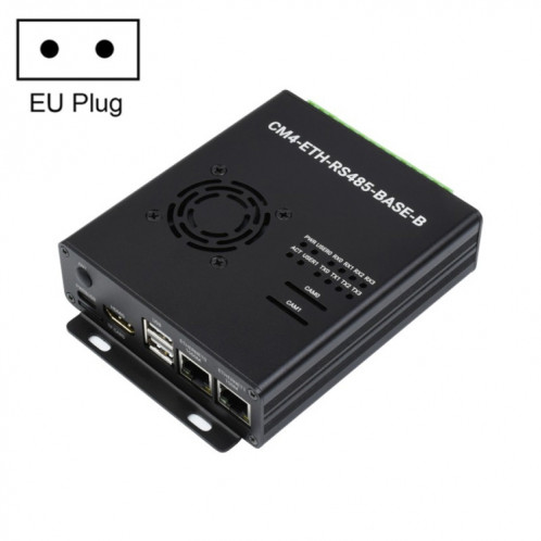 Mini-ordinateur Waveshare Dual ETH pour Raspberry Pi CM4, Gigabit Ethernet, RS485 isolé 4CH () SW78EU651-010