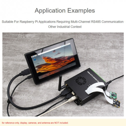 Mini-ordinateur Waveshare Dual ETH pour Raspberry Pi CM4, Gigabit Ethernet, RS485 isolé 4CH () SW78EU651-010