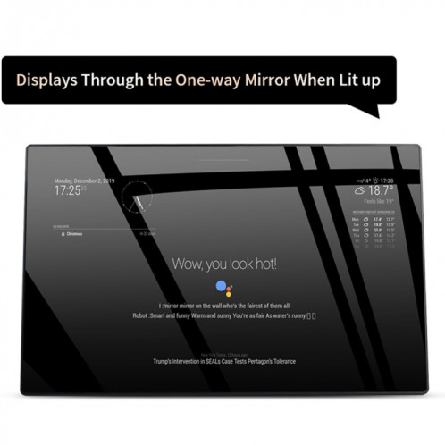 Miroir magique Waveshare 13,3 pouces, assistant vocal, contrôle tactile () SW91EU1661-010