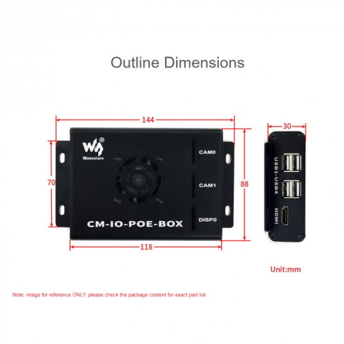 Mini-ordinateur Waveshare pour Raspberry Pi CM () SH28EU601-08