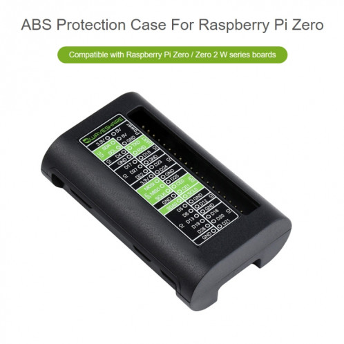 Coque de protection ABS Waveshare pour Raspberry Pi Zero Series / Zero / Zero 2 W SW05291893-06