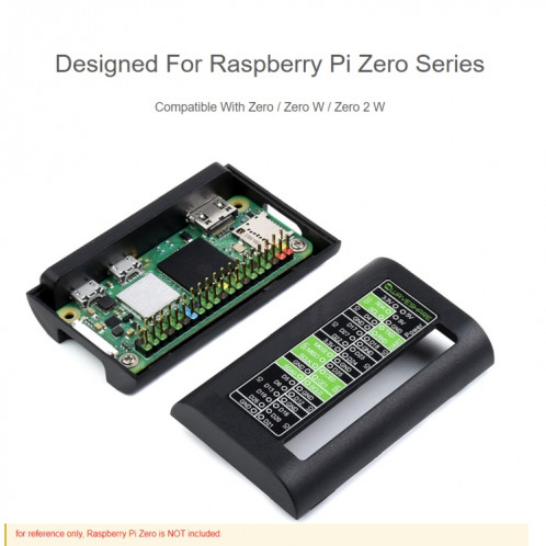 Coque de protection ABS Waveshare pour Raspberry Pi Zero Series / Zero / Zero 2 W SW05291893-06