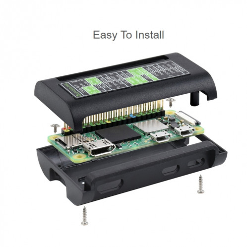 Coque de protection ABS Waveshare pour Raspberry Pi Zero Series / Zero / Zero 2 W SW05291893-06