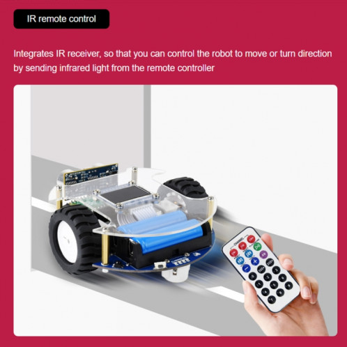 Robot mobile Waveshare PicoGo, basé sur Raspberry Pi Pico, conduite autonome, télécommande () SW33EU1100-012