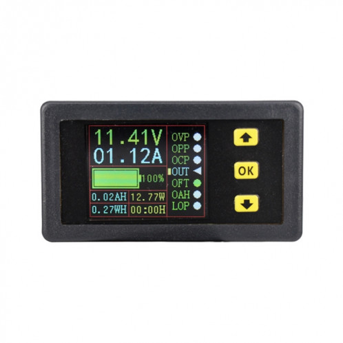 Compteur de mesure de décharge de charge de compteur de courant de tension à double affichage 90V 20A SH05441228-04
