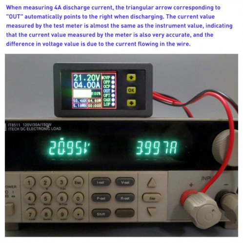 Compteur de mesure de décharge de charge de compteur de courant de tension à double affichage 90V 20A avec relais SH0545629-04