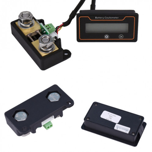 2m 100A 12V 48V affichage numérique courant continu voltmètre plomb-acide batterie au Lithium compteur de Charge SH05471716-05