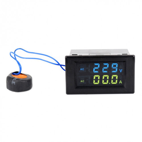 D85-2042A 110V 220V 380V 100A Voltmètre AC numérique Ampèremètre Courant Ampères Voltmètre LCD Panneau Moniteur (Noir) SH572B1096-06