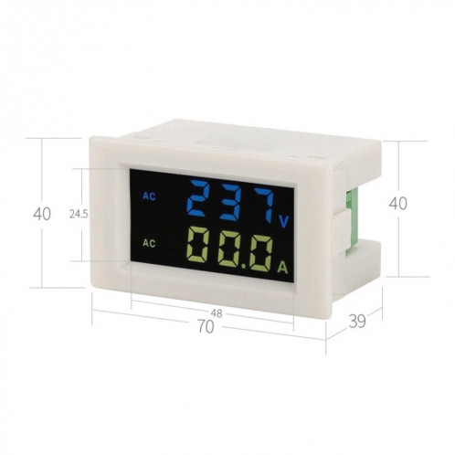 D85-2042A 110V 220V 380V 100A Voltmètre AC numérique Ampèremètre Courant Ampères Voltmètre LCD Panneau Moniteur (Noir) SH572B1096-06