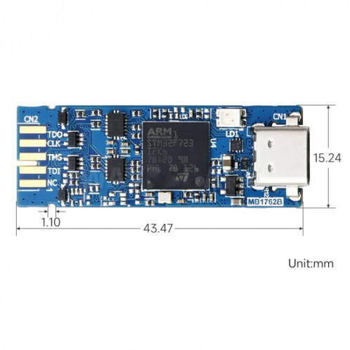 Débogueur et programmeur en circuit Waveshare STLINK-V3MINIE pour STM32 SW05811822-07