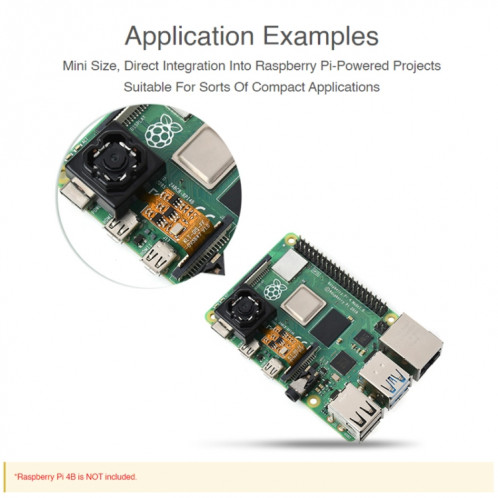 Module de caméra de stabilisation d'image optique Waveshare 5MP OV5647 pour Raspberry Pi SW05821016-07