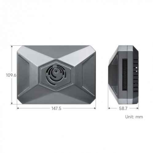 Boîtier en aluminium Waveshare Type F pour kit de développement Jetson Nano SW0585400-09