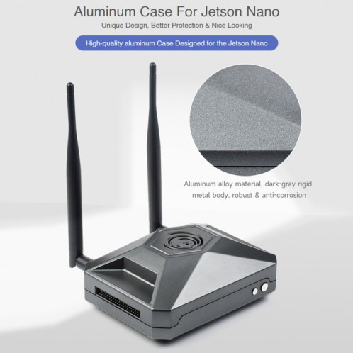 Boîtier en aluminium Waveshare Type F pour kit de développement Jetson Nano SW0585400-09