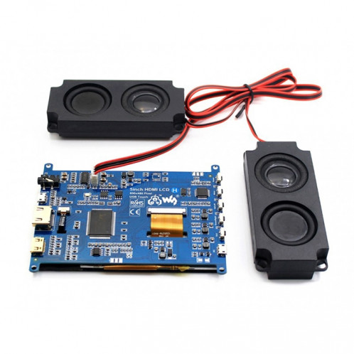 WAVESHARE 5 pouces HDMI LCD (H) Écran tactile 800x480 pour Raspberry Pi prend en charge divers systèmes SH1216908-06