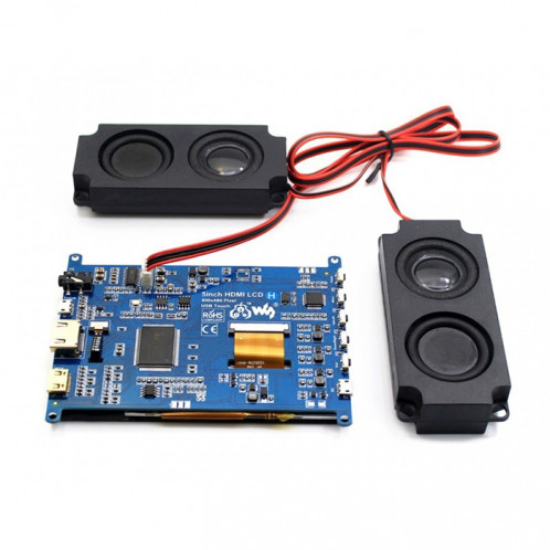 WAVESHARE 5 pouces HDMI LCD (H) Écran tactile 800x480 pour Raspberry Pi prend en charge divers systèmes SH1216908-06