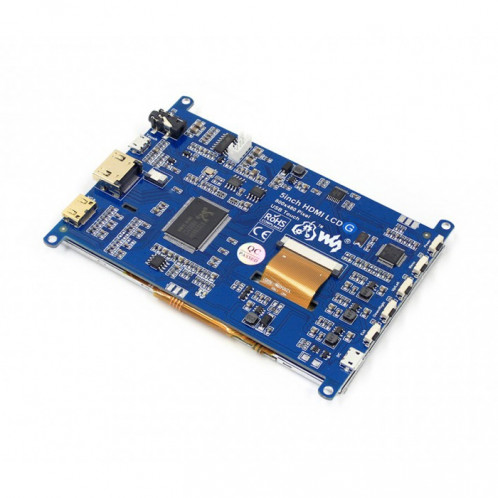 WAVESHARE 5 pouces HDMI LCD (G) Écran tactile 800x480 pour Raspberry Pi prend en charge divers systèmes SH1217791-06