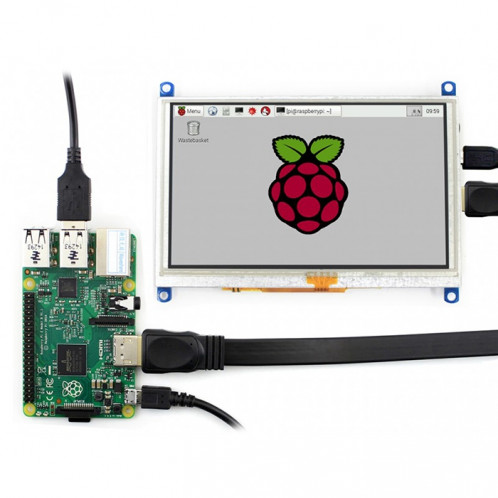 WAVESHARE 5 pouces HDMI LCD (G) Écran tactile 800x480 pour Raspberry Pi prend en charge divers systèmes SH1217791-06