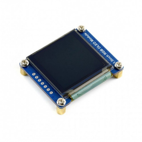 WAVESHARE 128x128 Module d’affichage OLED RVB 16 pouces grand écran couleur 16 bits avec interface SPI SH1220154-05