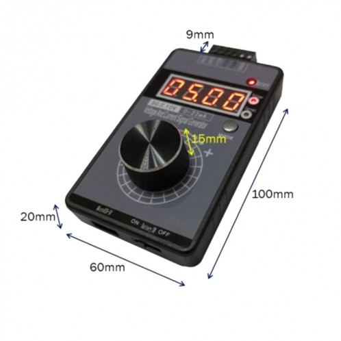 Générateur de signaux 4-20 mA 0-10 V Simulateur de courant de tension réglable, batterie intégrée (noir) SH212B1706-07