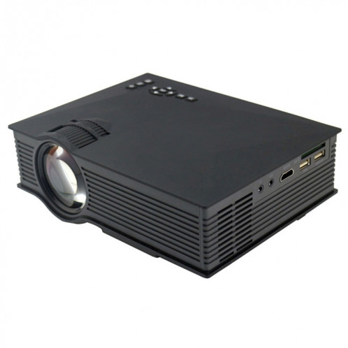 Projecteur LED numérique HD 800 x 480 avec commande à distance UC46 1200, télécommande USB, support USB / SD / VGA / HDMI (noir) SH028B1679-011