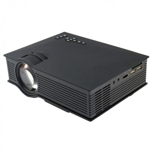 Projecteur LED numérique HD 800 x 480 avec commande à distance UC46 1200, télécommande USB, support USB / SD / VGA / HDMI (noir) SH028B1679-011