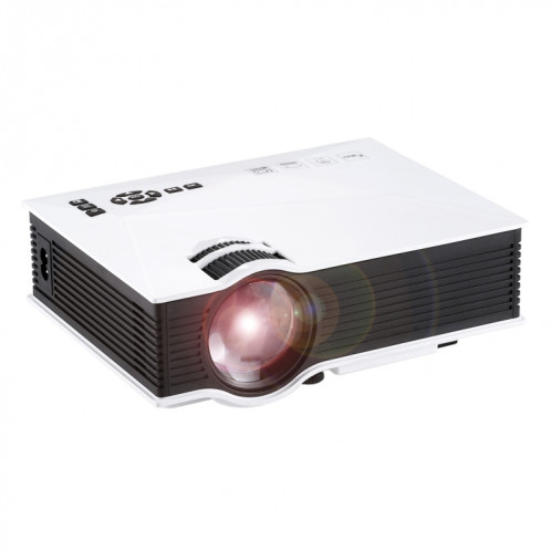 Projecteur numérique LED HD 800 x 480 avec commande à distance UC46 1200, télécommande USB, support USB / SD / VGA / HDMI (blanc) SH028W853-011