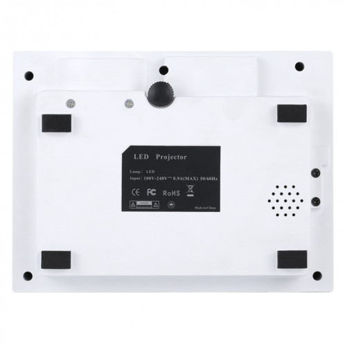 Projecteur numérique LED HD 800 x 480 avec commande à distance UC46 1200, télécommande USB, support USB / SD / VGA / HDMI (blanc) SH028W853-011