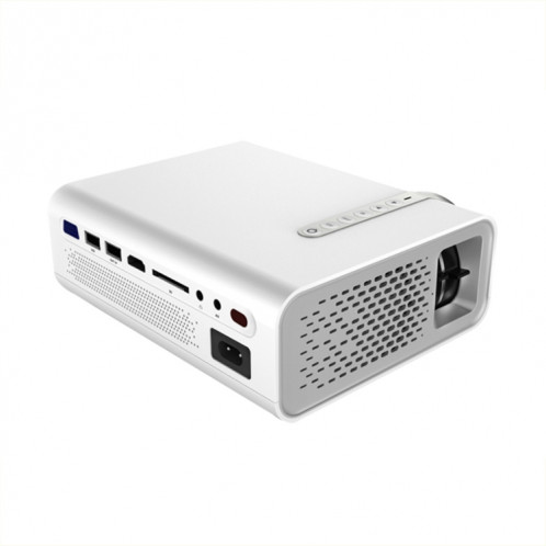 YG520 Projecteur LCD HD 1800 Lumens, Haut-parleur intégré, Disque Can Read U, Disque dur portable, Carte SD, DVD de connexion AV, Décodeur. (Blanc) SH043W851-014