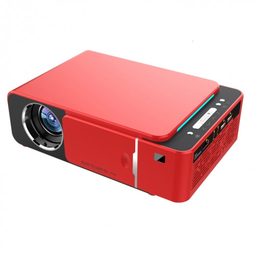 T6 Mini projecteur de théâtre HD portable avec technologie LCD 1080p T6 3500ANSI, Support WiFi, HDMI, AV, VGA, USB (Rouge) SH045R1923-09