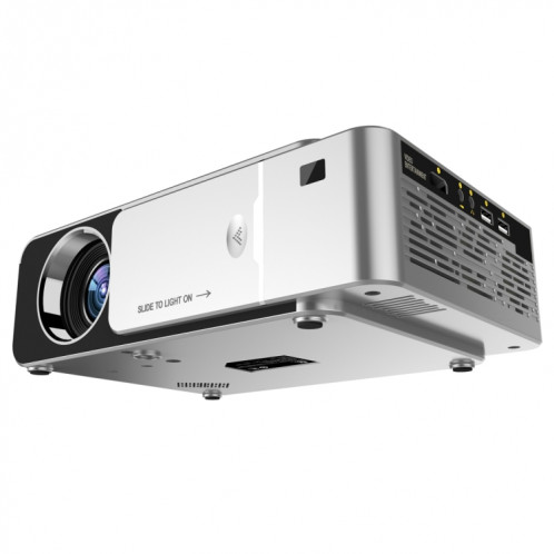 T6 Mini projecteur de théâtre HD portable avec technologie LCD 1080p T6 3500ANSI, Support WiFi, HDMI, AV, VGA, USB (Argent) SH045S735-011